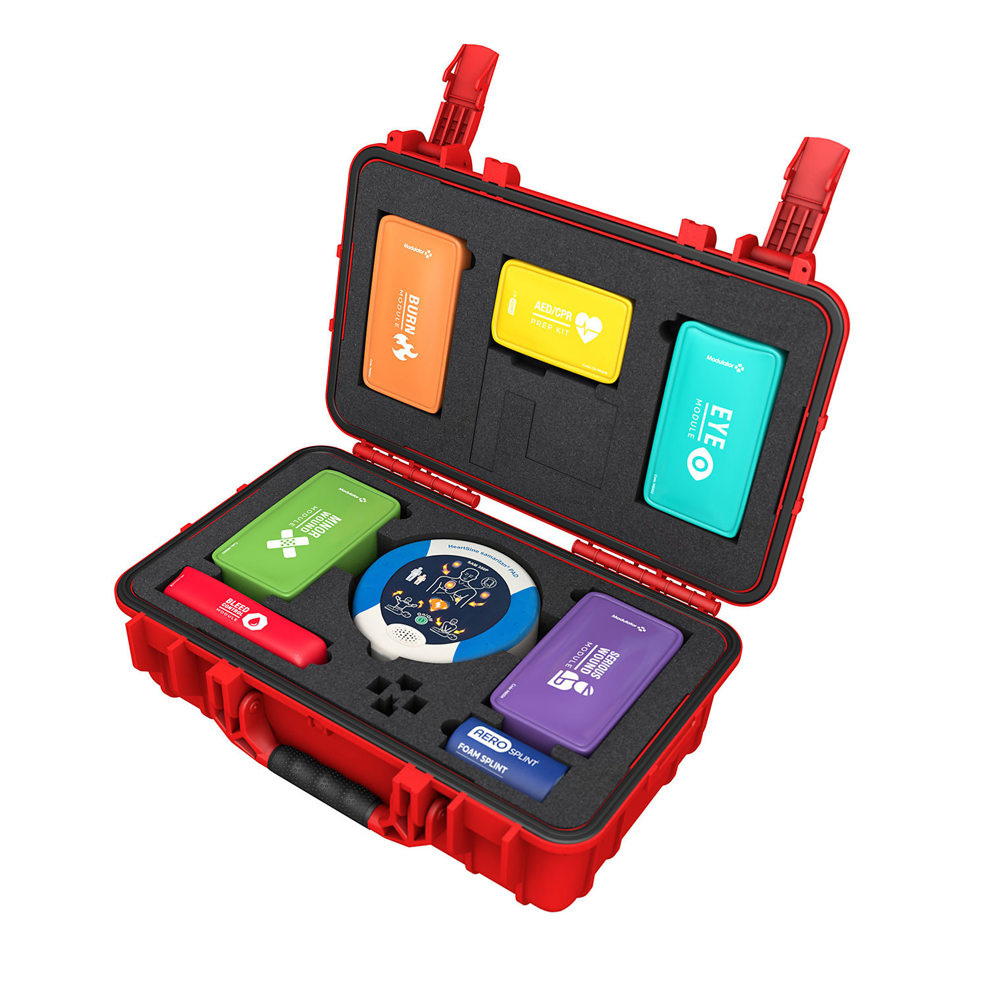 Aero Healthcare, Modulator Trauma Kit with 350P AED Bleed Control, Items Per Kit 296 Class B, ANSI Compliant, Model# M600-4